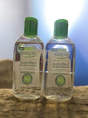 Simple Dual Effect Eye Make-Up Remover - 3.38 FL OZ × 2